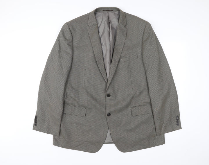Taylor & Wright Men's Grey 46R Regular Fit Checked Blazer Jacket