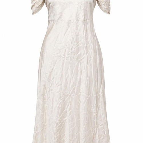 Stylecheat Women’s Beige Off Shoulder Slip Dress Size 12 Long