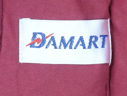 Damart Womens Red Coat Size 14 Mid-Length Lined Overcoat