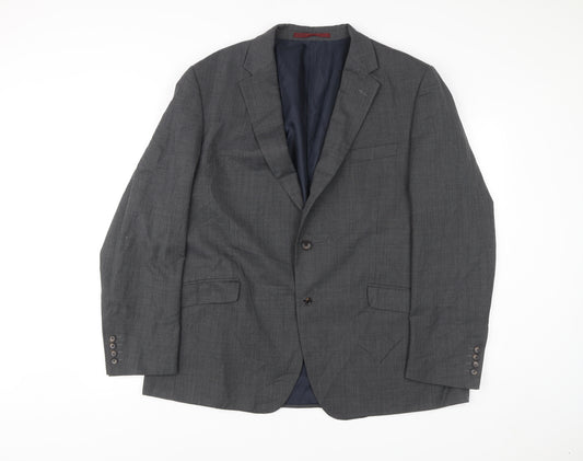 Marks and Spencer Mens Grey 46in Regular Fit Wool Blend Blazer