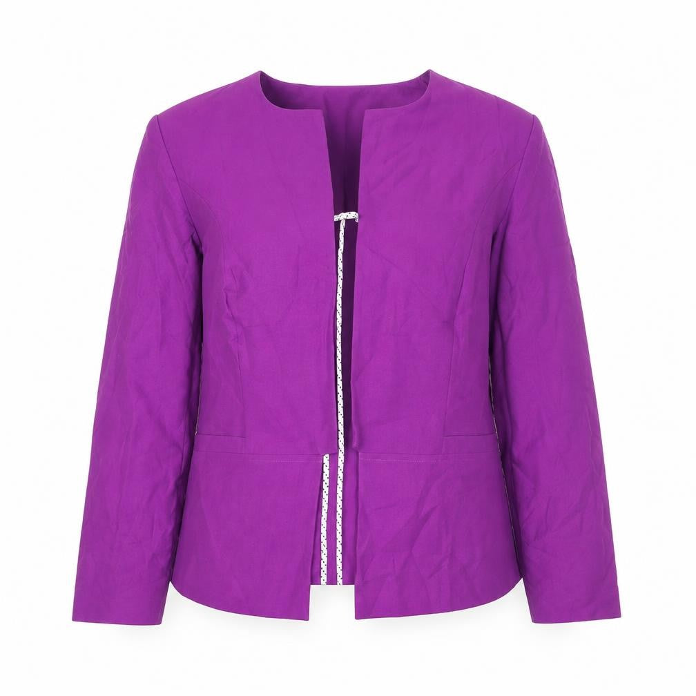 Front view of Marks & Spencer Women’s Purple Blazer Jacket, size UK 14, Workwear