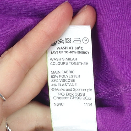 Marks and Spencer Women’s Purple Blazer Jacket Size 14 Workwear