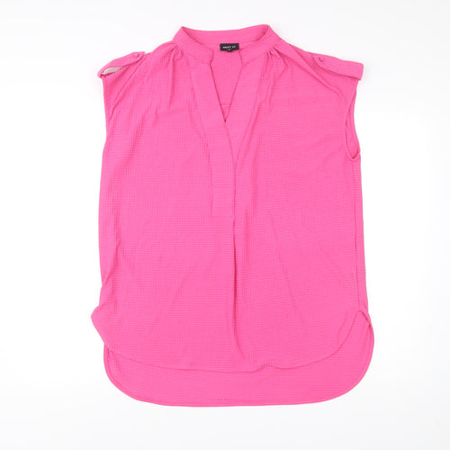 Next Women’s Pink Size 16 Sleeveless Tunic Blouse V-Neck