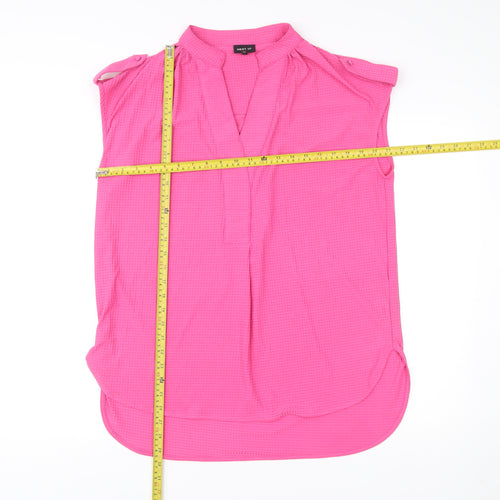 Next Women’s Pink Size 16 Sleeveless Tunic Blouse V-Neck