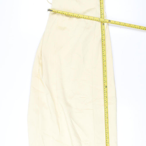 Zara Women’s Ivory Strapless Bodycon Midi Dress Size 10