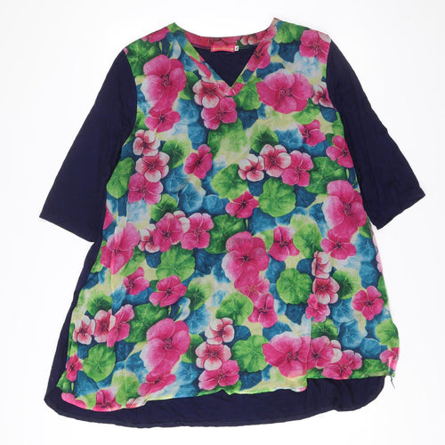 Butler & Wilson Womens Multicoloured Floral Shift Dress XL