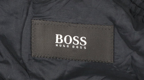 Hugo Boss Men's Blue 40 Blazer Jacket Regular Fit Cotton