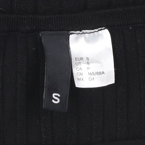 H&M Women’s Black Knit Halter Tank Top Slim Fit Size S