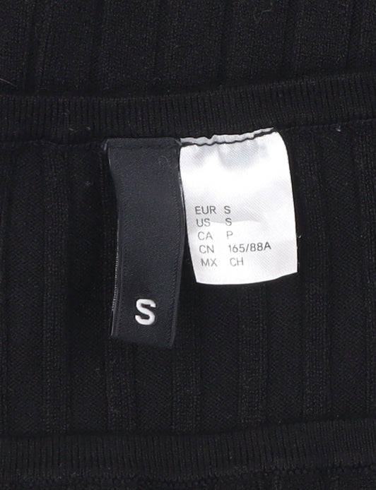 H&M Women’s Black Knit Halter Tank Top Slim Fit Size S