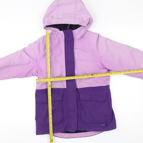 Lands' End Teens Purple Ski Jacket Size 12 Hooded Winter Coat