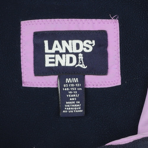 Lands' End Teens Purple Ski Jacket Size 12 Hooded Winter Coat