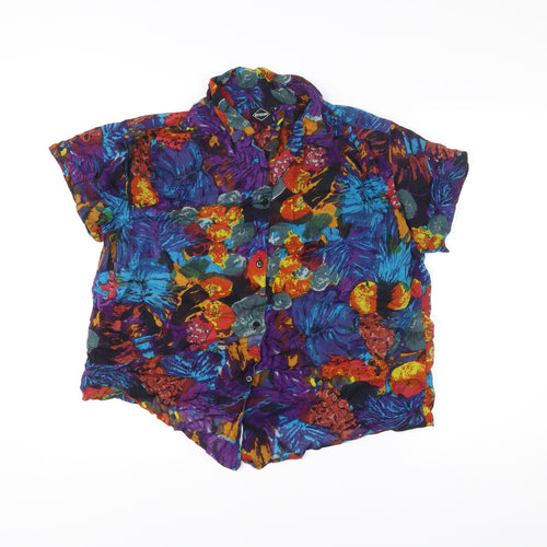 Benram Men's Multicoloured Floral Hawaiian Short Sleeve Shirt M