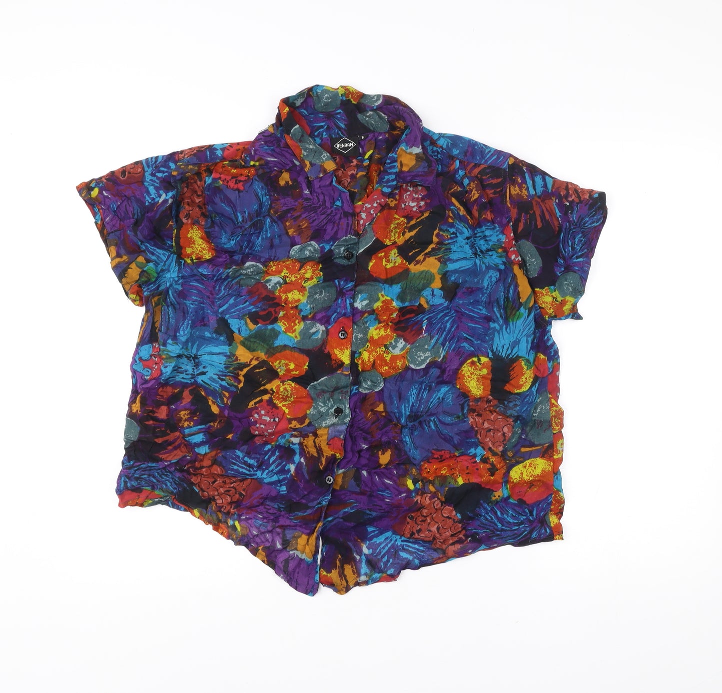 Benram Men's Multicoloured Floral Hawaiian Short Sleeve Shirt M