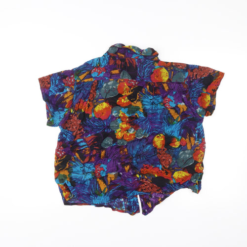 Benram Men's Multicoloured Floral Hawaiian Short Sleeve Shirt M