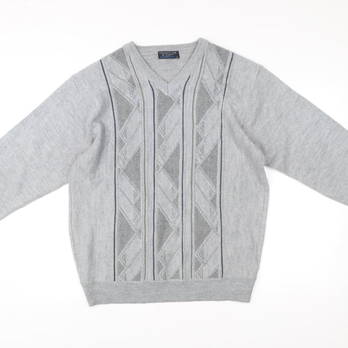 Tradewinds by Ansett Men's Grey XL V-Neck Pullover Jumper