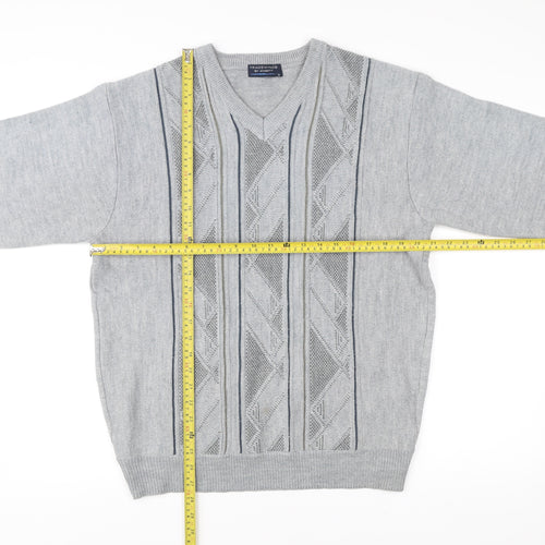 Tradewinds by Ansett Men's Grey XL V-Neck Pullover Jumper