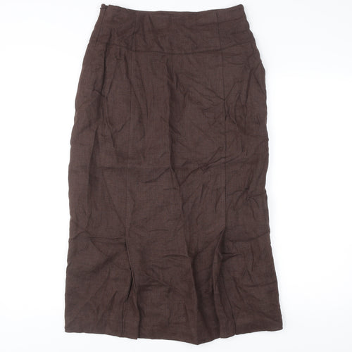 Alex & Co. Women’s Brown Linen Long Pencil Skirt Size 10