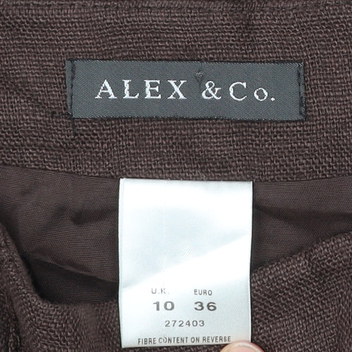 Alex & Co. Women’s Brown Linen Long Pencil Skirt Size 10