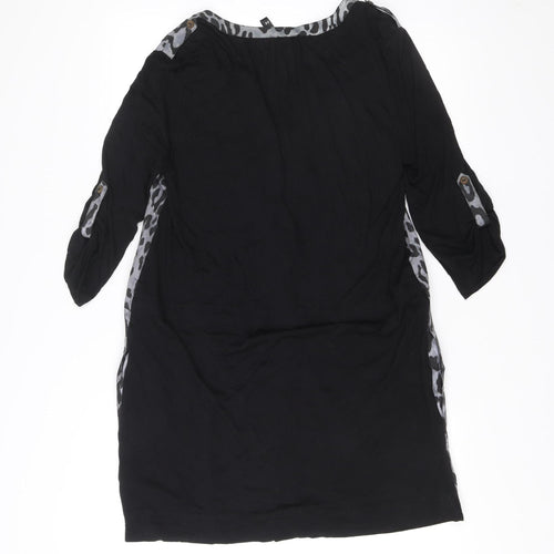 Next Women’s Grey Black Leopard Print Shirt Dress Size 14