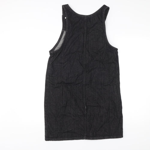 Pep&Co Women’s Black Denim Pinafore Dress UK 10 Casual