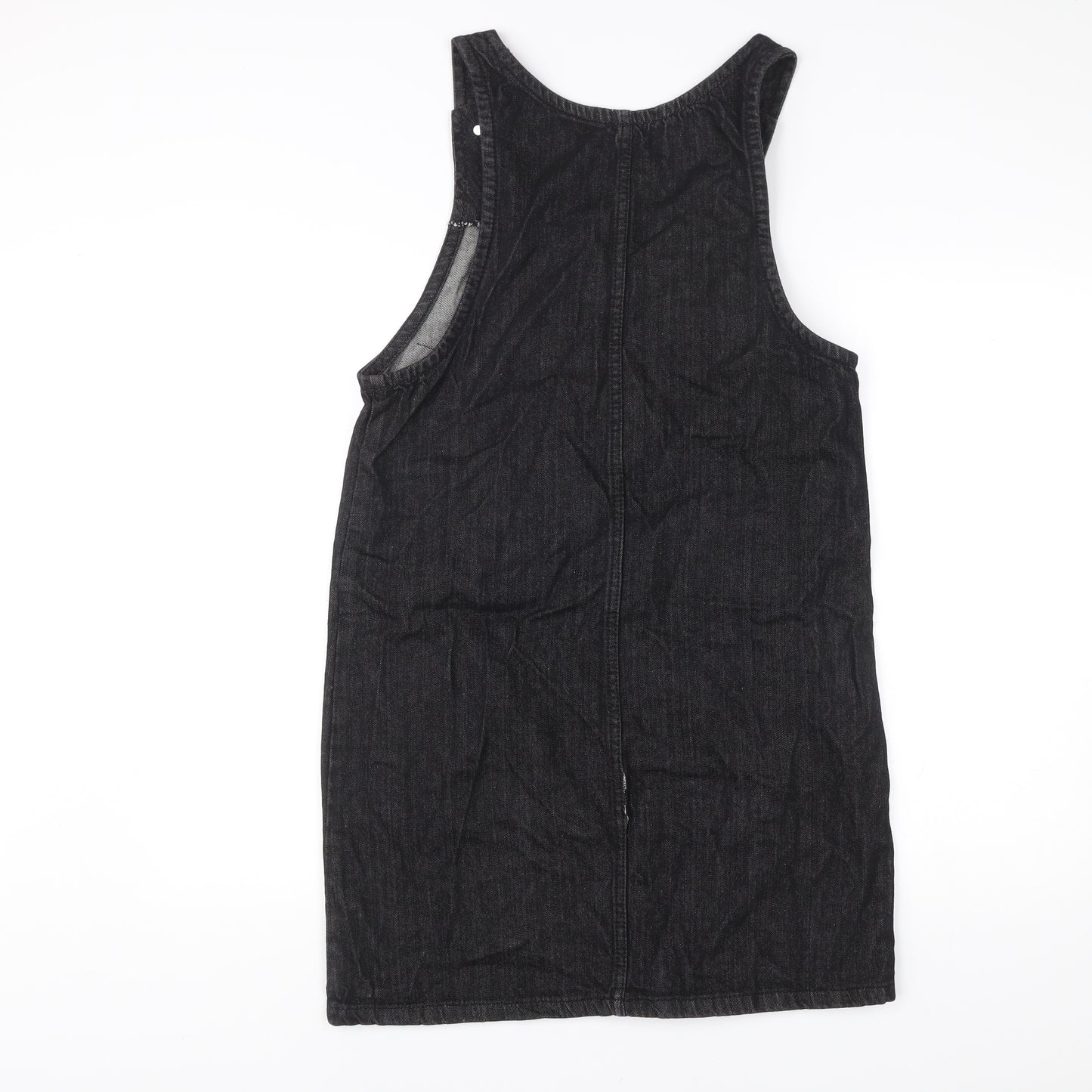 Pep&Co Women’s Black Denim Pinafore Dress UK 10 Casual