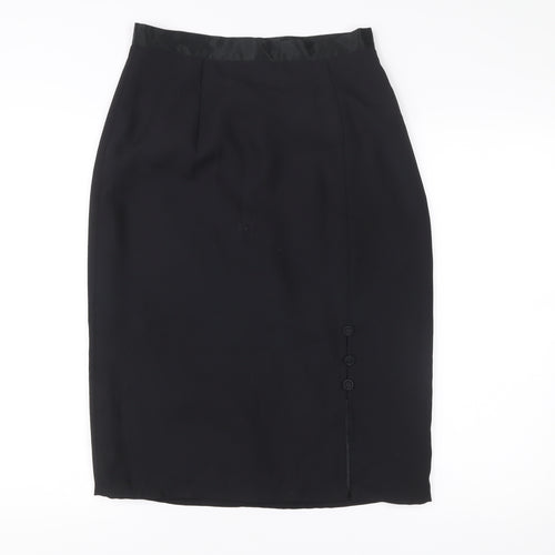 Berkertex Women Black Size 12 Pencil Skirt Lined Workwear Business