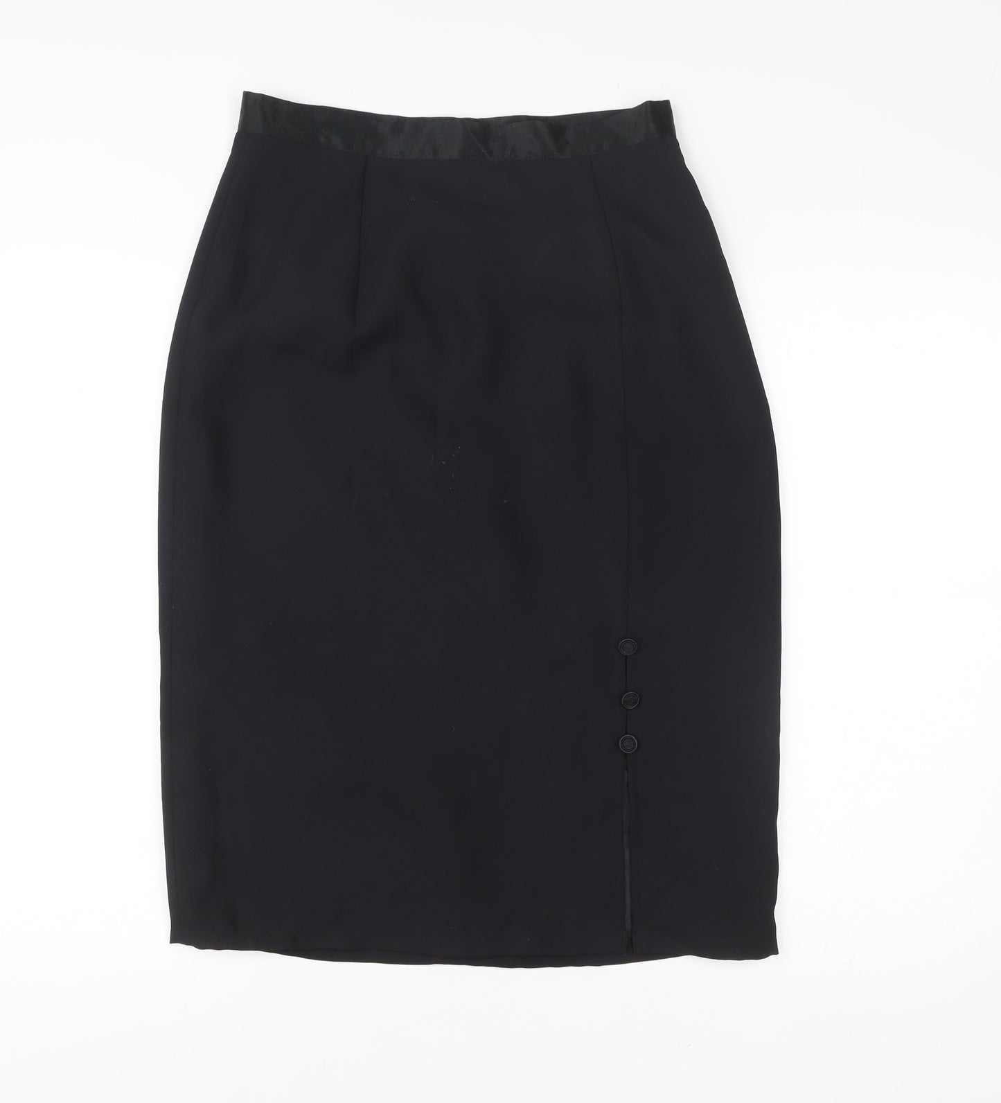Berkertex Women Black Size 12 Pencil Skirt Lined Workwear Business