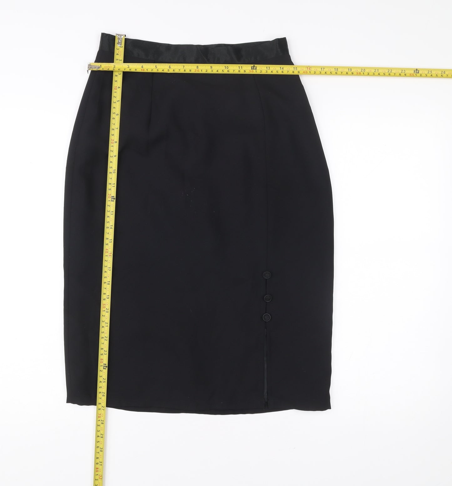 Berkertex Women Black Size 12 Pencil Skirt Lined Workwear Business