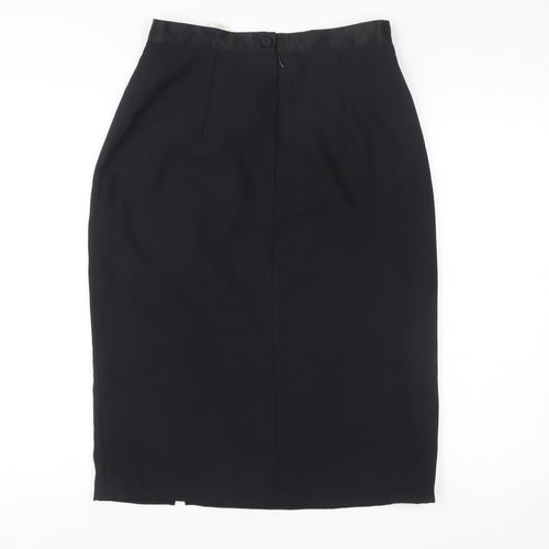 Berkertex Women Black Size 12 Pencil Skirt Lined Workwear Business
