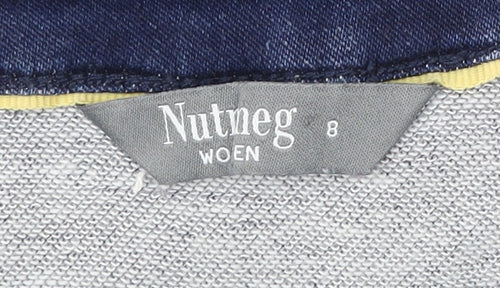 Nutmeg Women’s Blue Shift Denim Dress Size 8 Knee Length 3/4 Sleeve