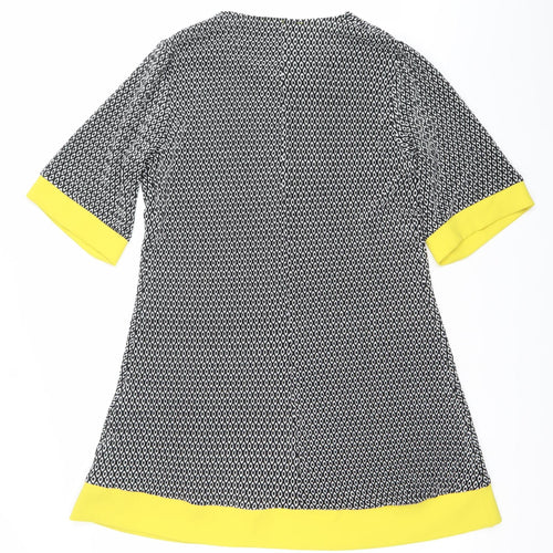 Rinascimento Women’s XL Black White Yellow Shift Dress