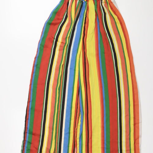 Forever 21 Women’s Multicoloured Stripe Strapless Wide-Leg Jumpsuit Size S