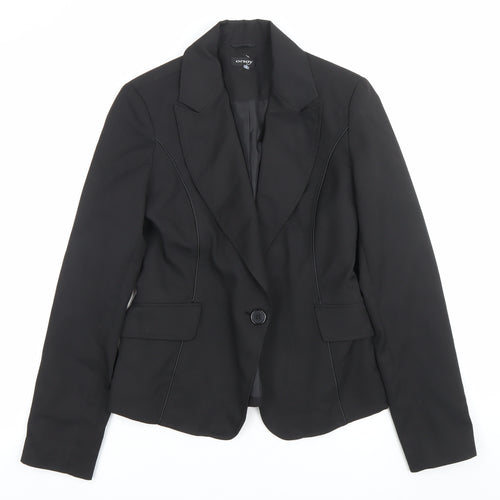 Orsay Womens Black Size 12 Single Breasted Blazer Jacket