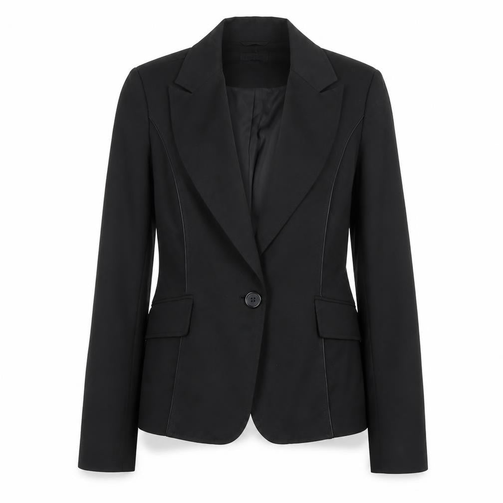 Front view of ORSAY women’s black, size UK 12, single breasted blazer jacket