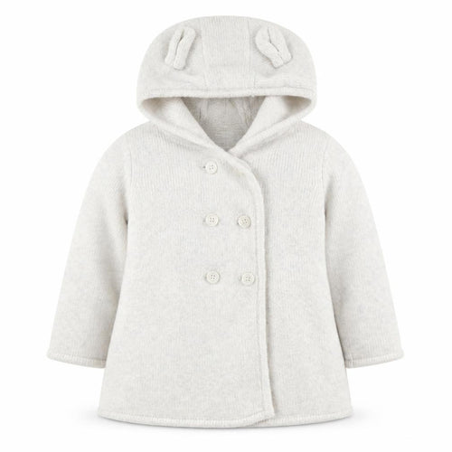 The Little White Company Unisex Baby Ivory Hooded Cardigan 12-18 Months