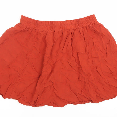 Forever 21 Women’s Red A-Line Button Skirt Size M Rayon