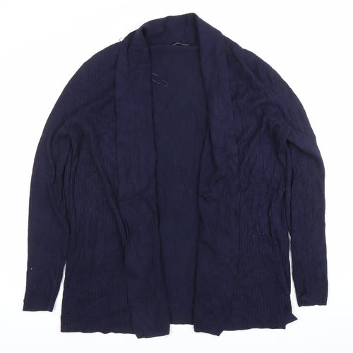 Bm Collection Womens Blue M Cardigan Knit Long Sleeve Work Casual