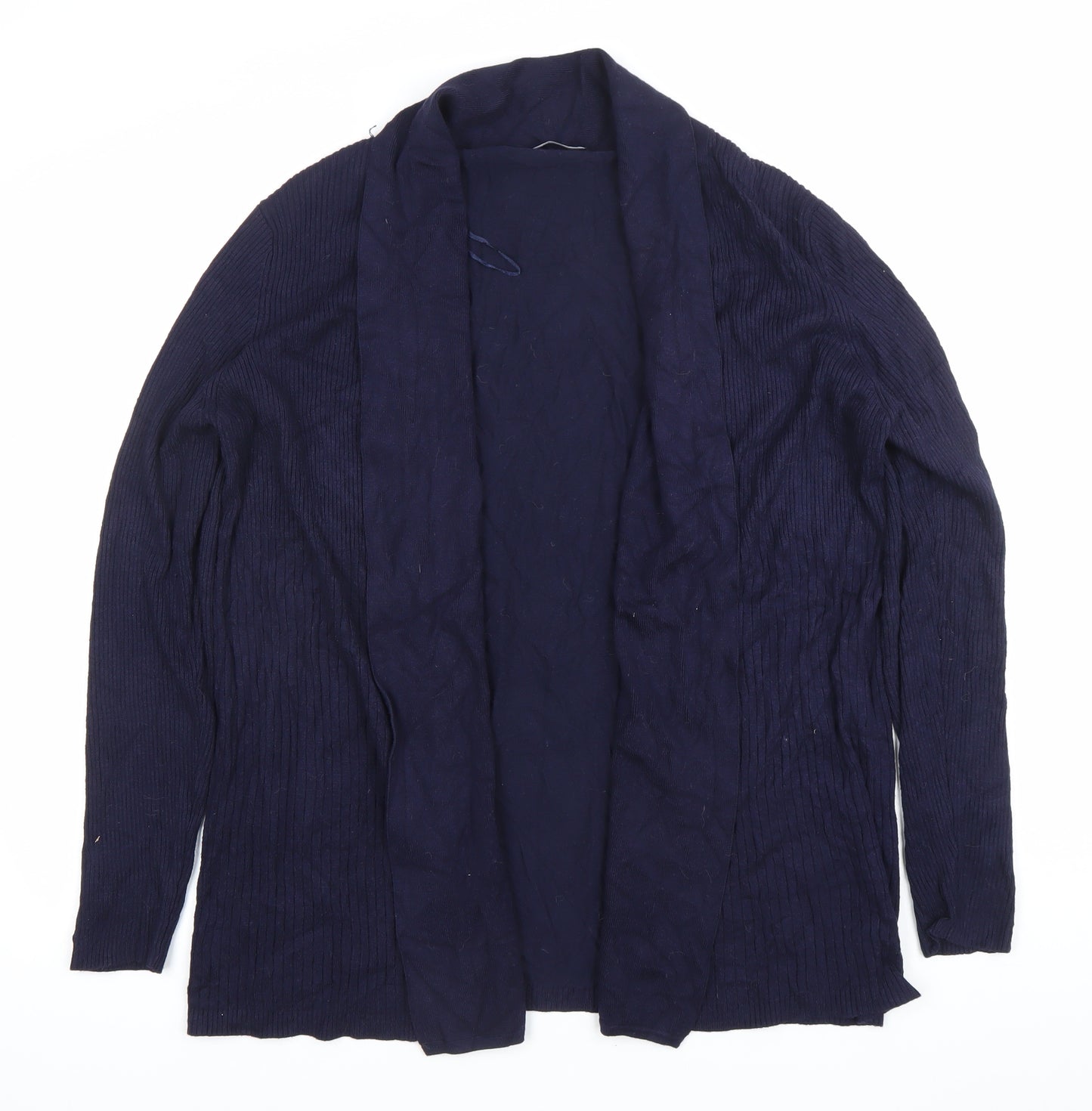 Bm Collection Womens Blue M Cardigan Knit Long Sleeve Work Casual