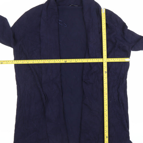 Bm Collection Womens Blue M Cardigan Knit Long Sleeve Work Casual