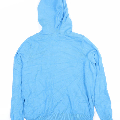 Marks and Spencer Women’s Blue Full Zip Hoodie XS Cotton Blend