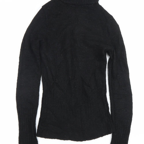 KOAN SIGN Womens Black Roll Neck Slim Fit Knit Jumper Size M