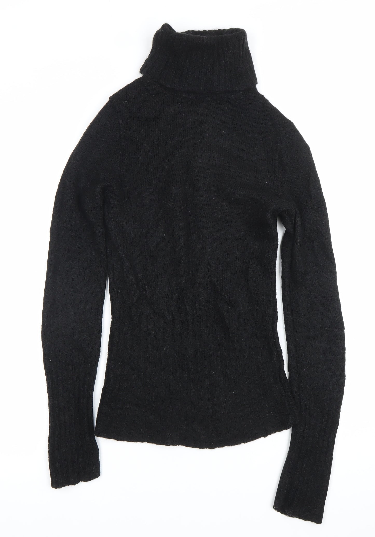 KOAN SIGN Womens Black Roll Neck Slim Fit Knit Jumper Size M