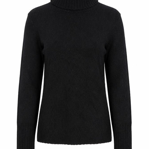 KOAN SIGN Womens Black Roll Neck Slim Fit Knit Jumper Size M