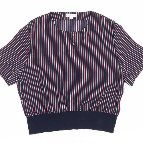 Precis Women’s Multicoloured Striped Blouse Size 16 Polyester
