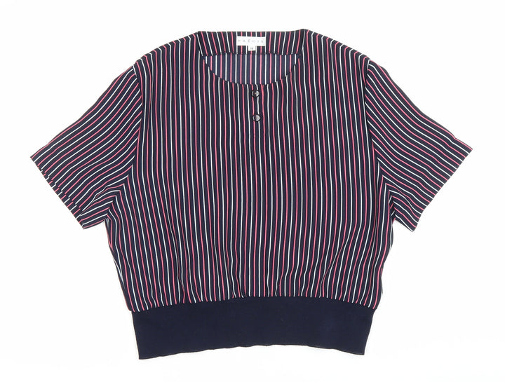 Precis Women’s Multicoloured Striped Blouse Size 16 Polyester