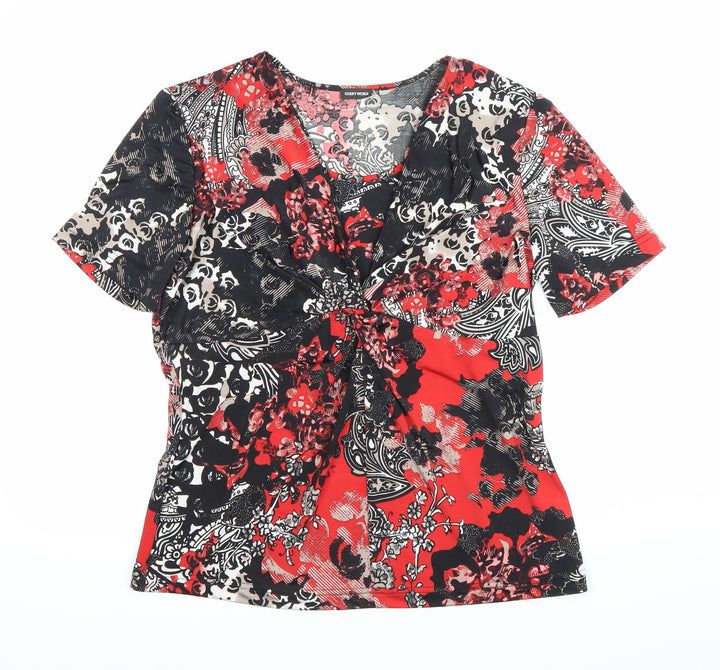 Gerry Weber Womens Multicoloured Floral V-Neck Blouse Top Size 12
