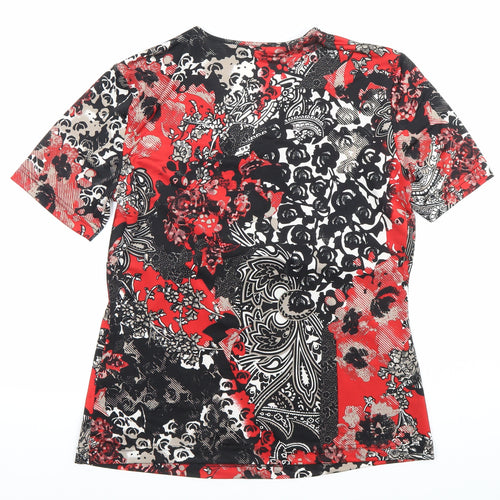 Gerry Weber Womens Multicoloured Floral V-Neck Blouse Top Size 12