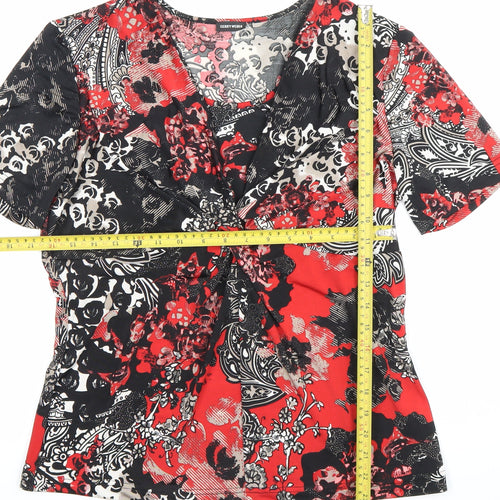 Gerry Weber Womens Multicoloured Floral V-Neck Blouse Top Size 12
