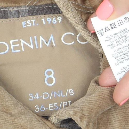 Denim Co Women’s Beige Quilted Waistcoat Size 8 Casual