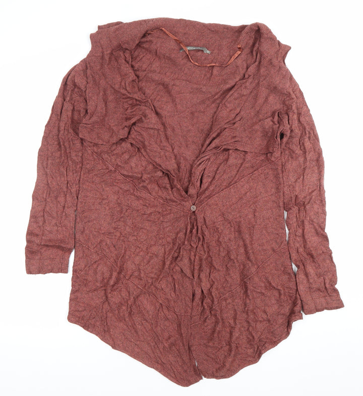 Sandwich Womens Brown V-Neck Long Sleeve Knit Cardigan Size M